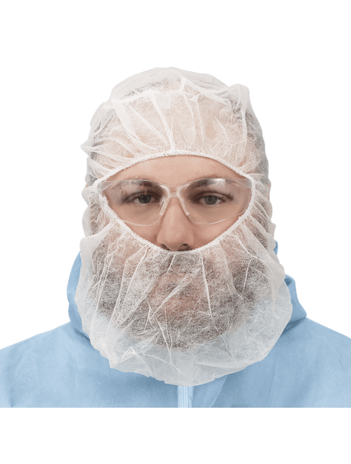 FrogWear White Polypropylene Disposable Balaclava-Style Hood- One Size 1,000 ct/Case, #NW-PPBBR-W