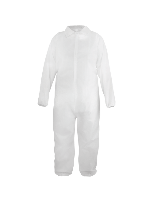 FrogWear SMS Material Disposable Non-Woven Coveralls with Collar- Size 9(L) 25 ct/Case, #NW-SMS330COV-L