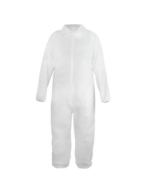 FrogWear SMS Material Disposable Non-Woven Coveralls with Collar- Size 10(XL) 25 ct/Case, #NW-SMS330COV-XL