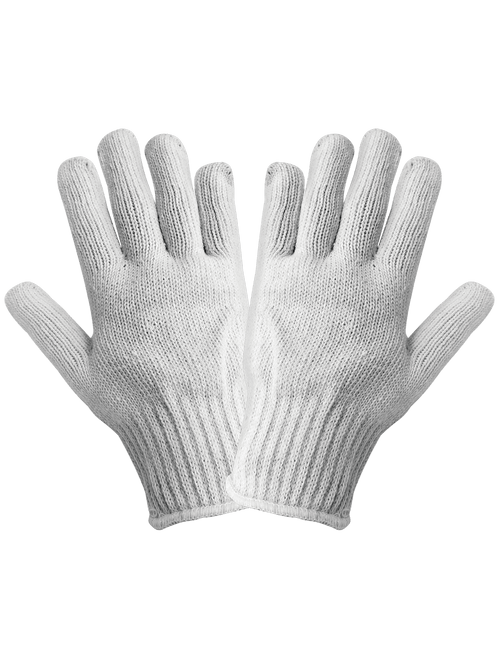 Bleached White String Knit Glove Women's One Size 300 Pair, #S65BW-W
