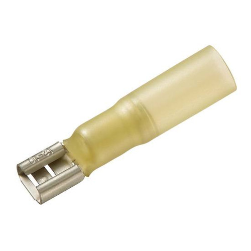 Weatherproof Heat Shrink Yellow Female Disconnect Terminal, AGW 1210