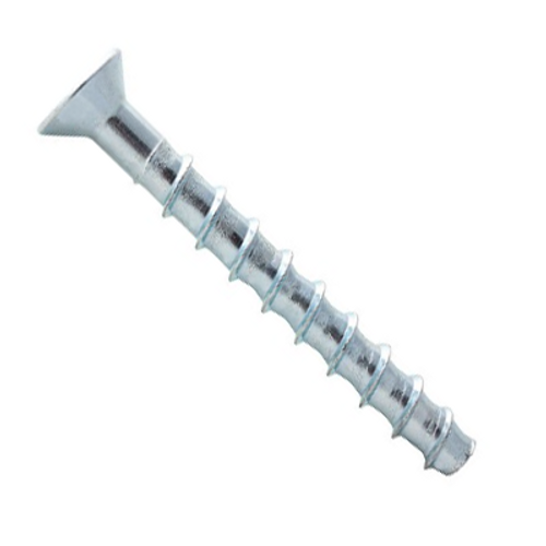 1/2" x 5" DeWalt Screw-Bolt+ Concrete Screw Anchor, Flat Head, Zinc, #PFM1411465 (25/Pkg.)