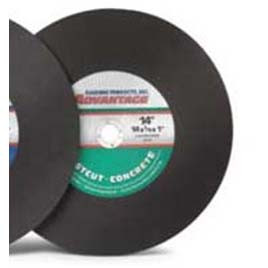 Advantage High Speed Fastcut Wheel For Concrete, 16" X 1/8" X 1", Type 1, Silicon Carbide (10/Pkg)