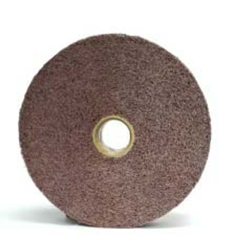 Convolute Metal Finishing Wheel, 8" X 2" X 3", 5A, Medium Grit, Medium Density, Aluminum Oxide, Red (Qty. 1)