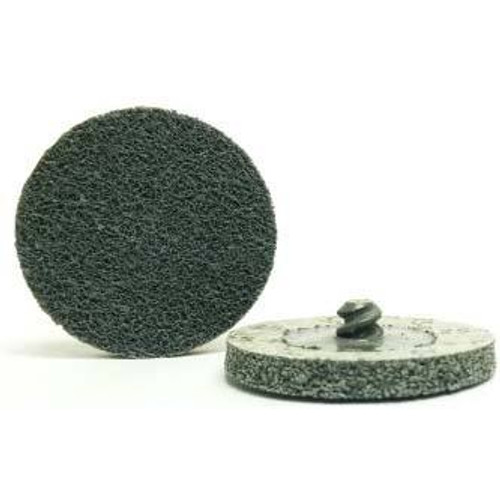 Type R Unitized QC Abrasive Disc for Stainless Steel, 2", 3S, Fine Grit, 3 Density, Silicon Carbide,  Grey (10/Pkg)