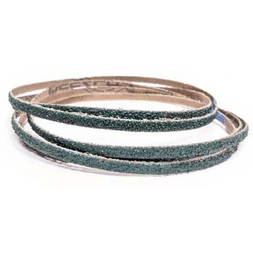 Premium Green Zirconia Sanding Belt, 1/4" X 24", 50 Grit (100/Pkg)