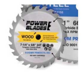 Power TCT Blade For Wood, 7 1/4" x 5/8", Tungsten Carbide Tipped 24T (Qty. 1)