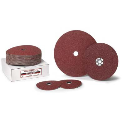 Aluminum Oxide Resin Fibre Sanding Discs, 7" X 5/8", Grit 36, Brown (25/pkg)
