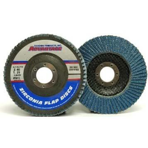 Advantage Super Value Zirconia Flap Disc, 4 1/2" X 7/8", Grit 60, Type 29 Fiberglass, (10/pkg) Advantage Super Value Zirconia Flap Disc, 4 1/2" X 7/8", Grit 60, Type 29 Fiberglass, (10/pkg)