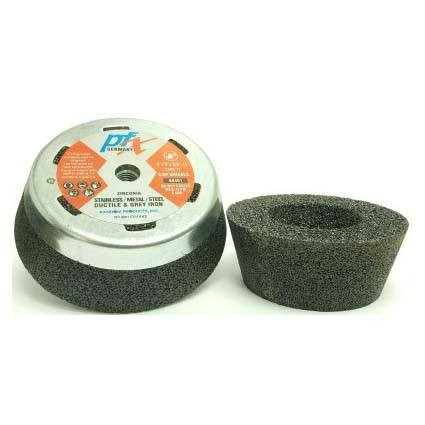 PFX Zirconia Foundry Cup Wheel for Stainless Steel, 4" X 2" X 5/8", Z16, Type 11 (10/pkg)