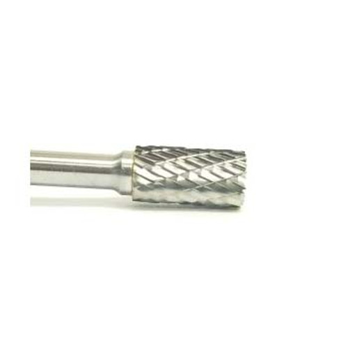 SB-7 Double Cut Cylindrical End Cut Carbide Burr, 3/4" x 1" x 1/4" (Qty. 1)