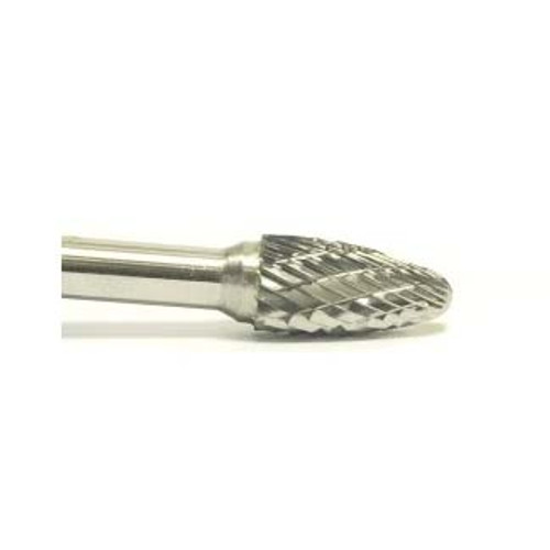 SF-6 Double Cut Carbide Burr Radius End Round Tree, 5/8" x 1" x 1/4" (Qty. 1) SF-6 Double Cut Carbide Burr Radius End Round Tree, 5/8" x 1" x 1/4" (Qty. 1)