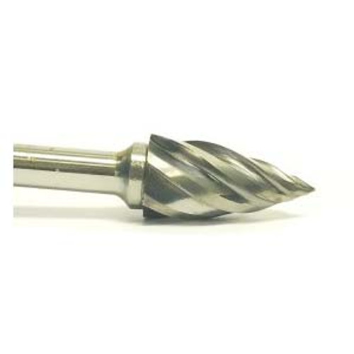 SG-5 Aluminum Cut Carbide Burr Pointed Tree, 1/2" x 1" x 1/4" (Qty. 1)