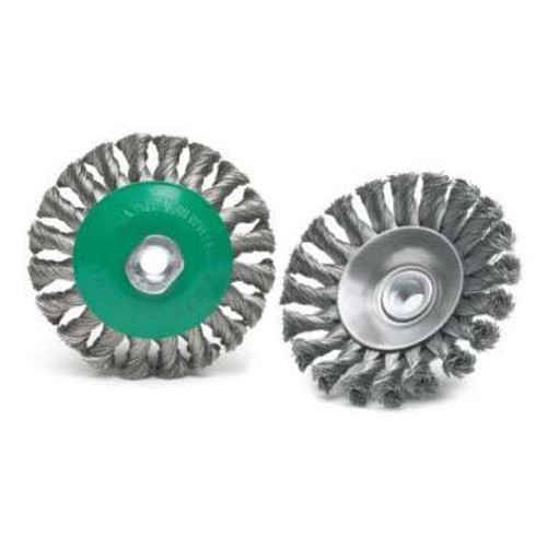 Knot Conical Brush, 4 1/2" x 5/8", Standard Twist, .014" Wire, Stainless Steel, (Qty. 1) Knot Conical Brush, 4 1/2" x 5/8", Standard Twist, .014" Wire, Stainless Steel, (Qty. 1)