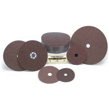 Premium HT Aluminum Oxide Resin Fiber Sanding Discs, 7" x 5/8", Grit A120, Red/Brown, (25/Pkg)