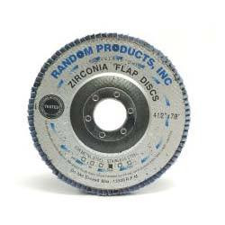 High Performance Blue Flat Flap Disc With Fiberglass Backing, 4" x 5/8", Type 27, Grit 24, Zirconia, Blue (10/Pkg)