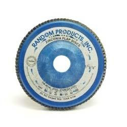 High Performance Blue Flat Flap Disc With Plastic Backing, 5" x 5/8", Type 27, Grit 40, Zirconia (10/Pkg)