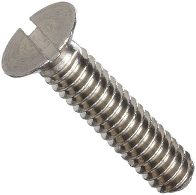 #10-24 x 9/16" Slotted Flat Head Machine Screws 304 Stainless Steel (500/Pkg.)