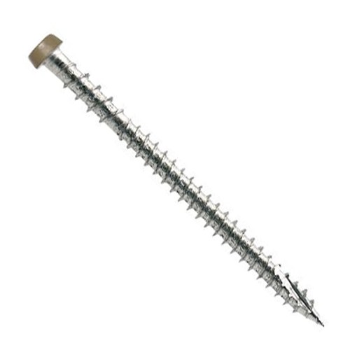 Simpson Strong Tie #10 x 2-3/4" Deck Drive DCU Composite Deck Screws, 316 Stainless Steel, Brown 05 (70/Pkg.) #DCU234C316BR05