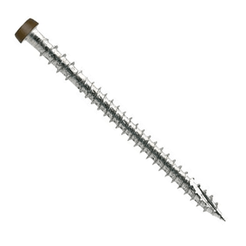 Simpson Strong Tie #10 x 2-3/4" Deck Drive DCU Composite Deck Screws, 305 Stainless Steel, Brown 01 (1750/Pkg.) #DCU234MB305BR01