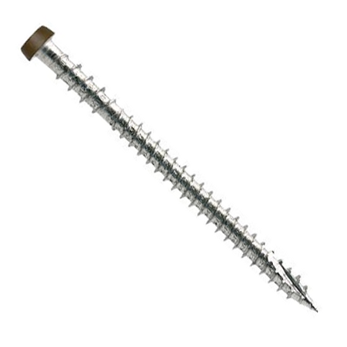 Simpson Strong Tie #10 x 2-3/4" Deck Drive DCU Composite Collated Deck Screws, 316 Stainless Steel, Brown 01 (1000 /Pkg.) #DCU234S316BR01