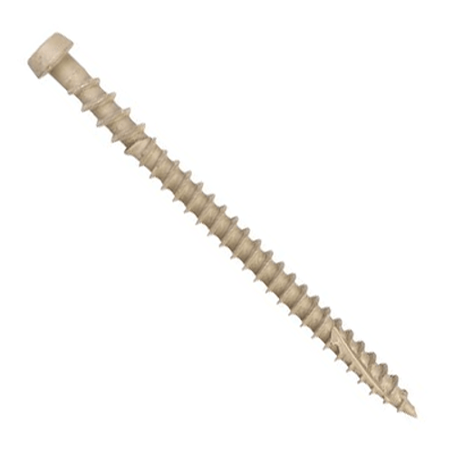 Simpson Strong Tie #10 x 2-3/4" Deck Drive DCU Composite Deck Screws, Quik Guard Coating, Tan 02 (1750/Pkg.) #DCU234TN02MB