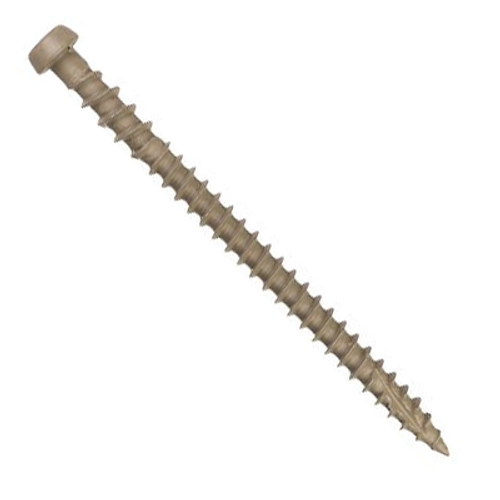 Simpson Strong Tie #10 x 2-3/4" Deck Drive DCU Composite Deck Screws, Quik Guard Coating, Tan (350 /Pkg.) #DCU234TNR350