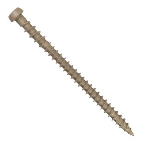 Simpson Strong Tie #10 x 2-3/4" Deck Drive DCU Composite Deck Screws, Quik Guard Coating, Tan (70 /Pkg.) #DCU234TNR70