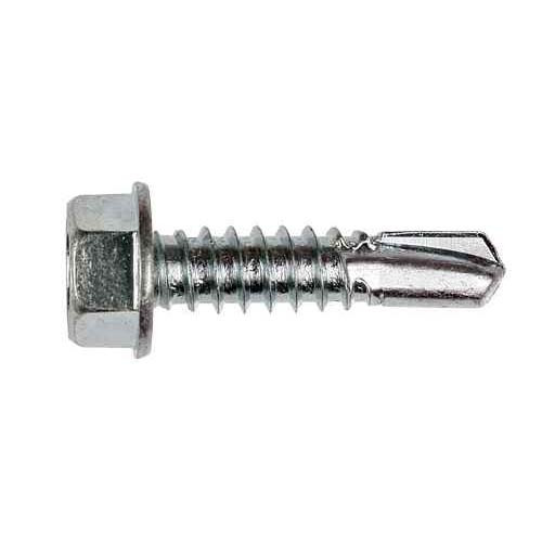 Simpson Strong-Tie #14 x 1" Hex Washer Head Self-Drilling E Metal Screws, 3/8" Hex, #3 Point, Zinc (100/Pkg) #E1B1414R100 Simpson Strong-Tie #14 x 1" Hex Washer Head Self-Drilling E Metal Screws, 3/8" Hex, #3 Point, Zinc (100/Pkg) #E1B1414R100