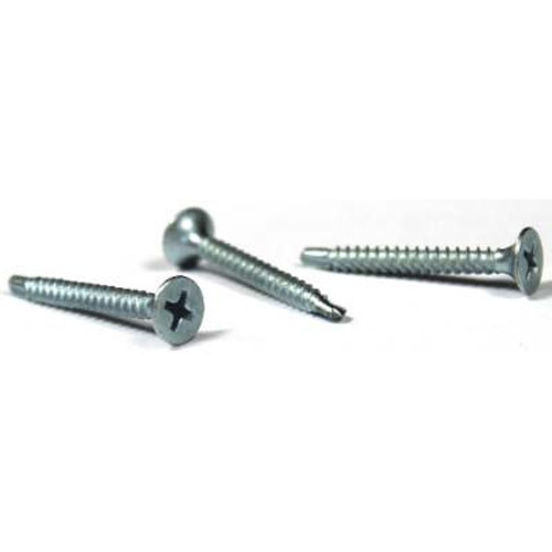 Simpson Strong-Tie #8 x 1-5/8" Self-Drilling Screws, Square Drive, Bugle Head, 410 Stainless Steel (100/Pkg) #F08T162BDC