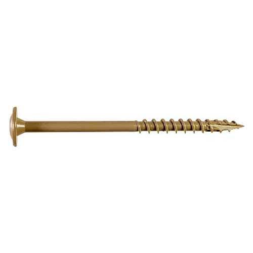 Simpson Strong-Tie #8 x 1-1/2" Six-Lobe, Wafer-Head Construction Screws, Quik Guard, Tan (4,000/Pkg) #CBT08112MB