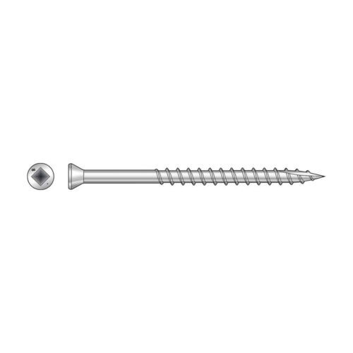 Simpson Strong-Tie #9 X 4" Trim Head Square Drive Deck Screws, 305 Stainless Steel (1/LB) #S09400FB1