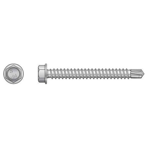 Simpson Strong-Tie #12 x 2" Self-Drilling Hex-Washer Head Screws, 305 Stainless Steel (100/Pkg) #S12200HDUC