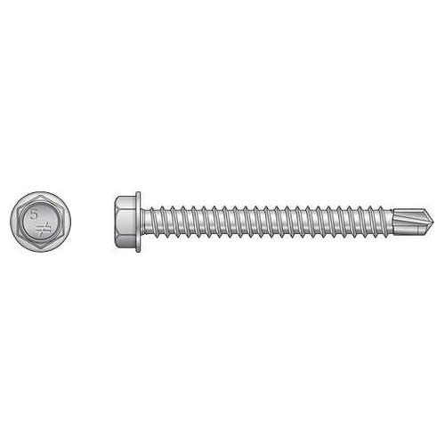 Simpson Strong-Tie #12 x 3" Self-Drilling Hex-Washer Head Screws, 305 Stainless Steel (100/Pkg) #S12300HDUC