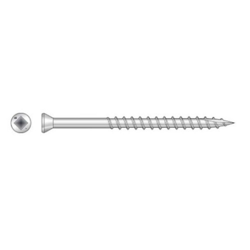 Simpson Strong-Tie #7 x 2-1/4" Trim-Head Deck Screws, 6-Lobe, 316 Stainless Steel, Type 17, White 01 (1/LB) #T07225FT1WH01