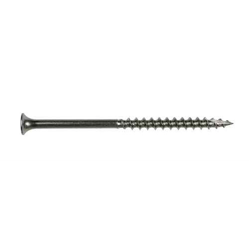 Simpson Strong-Tie #8 x 1-5/8" Deck-Drive DWP Wood Screws, 316 Stainless Steel, Six Lobe, Flat Head (100/Pkg) #T08162DWP