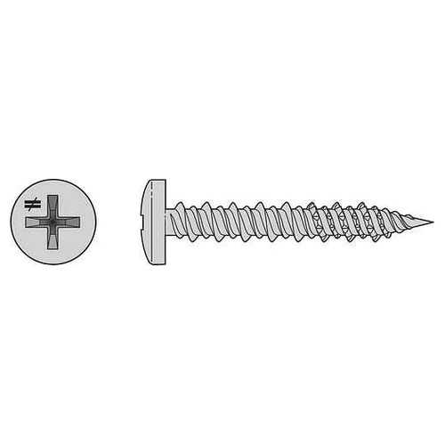 Simpson Strong-Tie #12 x 1-1/2" Marine Screws, Phillips Pan Head, 316 Stainless Steel, Sharp Point (100/Pkg) #T12J150PXC