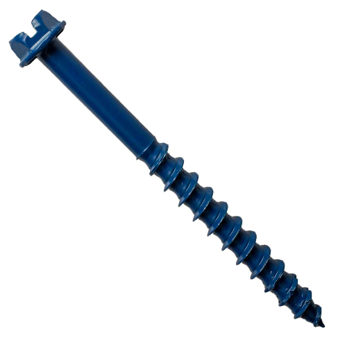 Simpson Strong-Tie 3/16" x 1-1/4" Titen Turbo Concrete and Masonry Screw Anchors, Hex Head, Blue (25/Pkg) #TNT18114HC25