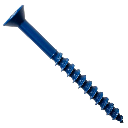 Simpson Strong-Tie 1/4" x 2-3/4" Titen Turbo Concrete and Masonry Screw Anchors, Flat Head, Six-Lobe, Blue (25/Pkg) #TNT25234TFC25