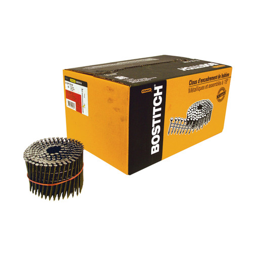 Bostitch Framing Nail, 3-1/4" X .120", 15 Degree, Smooth Shank, Coil, Coated #C12P131D (2,700/Pkg)