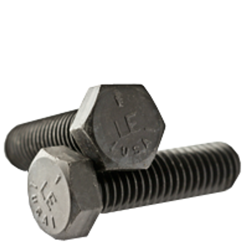 1"-8 x 2-3/4" Fully Threaded Hex Cap Screws Grade 5 Coarse Med. Carbon Plain (USA) (10/Pkg.)