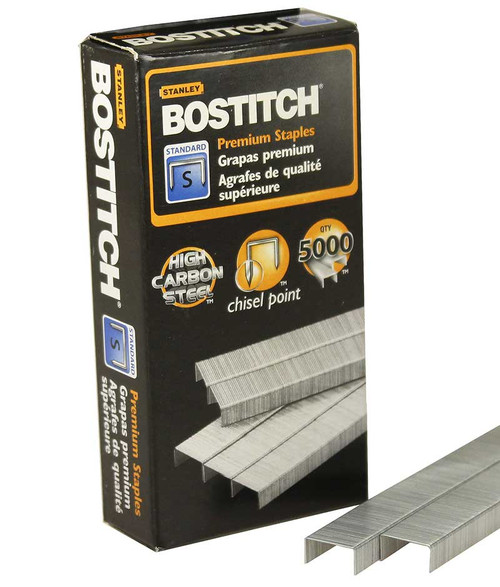 Bostitch 1/2" Standard Staples, 1/4" Leg, Chisel Point, (5,000/Box) #SBS191/4CP