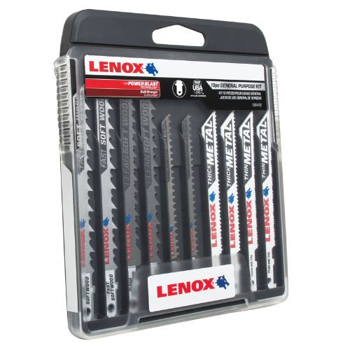 Lenox T-Shank General Purpose Jig Saw Blade Kit with Hard Case #1994458 (10 Piece)