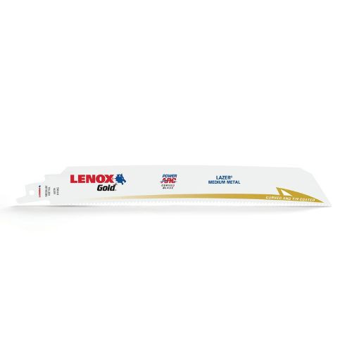 Lenox Gold Power Arc Curved Extreme Metal Cutting Reciprocating Saw Blades, 9" x 1" x .035", 18 TPI #210999118GR (5/Pkg.)