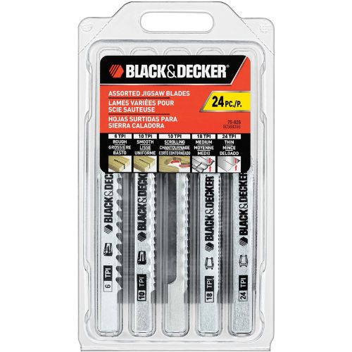 Black+Decker Jigsaw Blade Assortment Set, 24 Pack #74-606 (2 Sets)