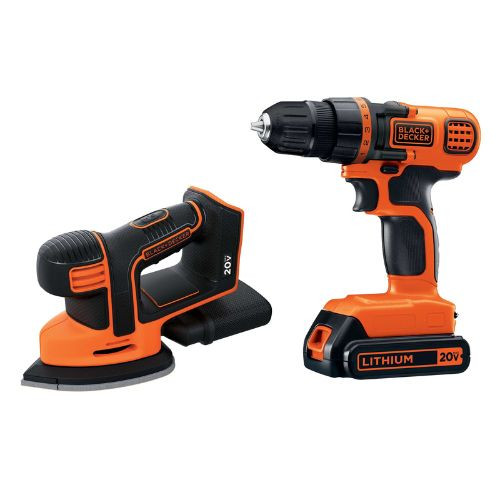 Black+Decker 20V Max Corded Drill/Driver and Mouse Detail Sander Combo Kit #BD2KITCDDS (2 Piece)
