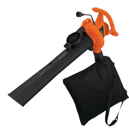 BLACK+DECKER 3-in-1 Electric Leaf Blower with Leaf Blower Vacuum Bags,  Disposable (BV3600 & BV-008)