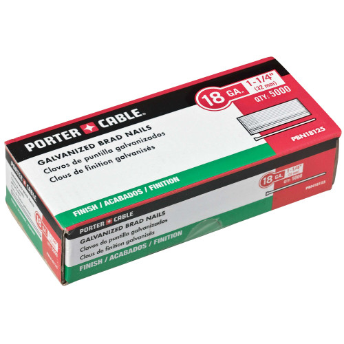 Porter Cable 18 Gauge Straight Coated Brad Nails, 1-3/4" #PBN18175 (5,000/Pkg.)