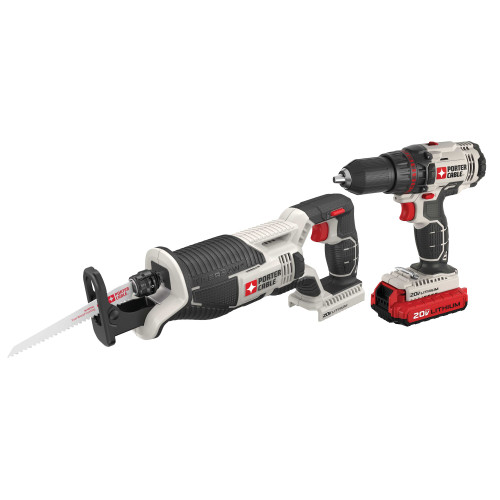 Porter Cable 20V Max Cordless Drill + Reciprocating Saw Combo Kit #PCCK603L2 (2 Piece)