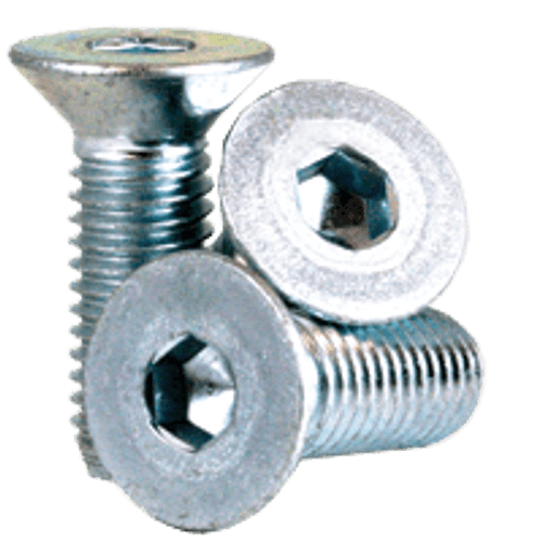 M5-0.80x50 mm Partially Threaded Flat Socket Caps Coarse Alloy Zinc-Bake Cr+3 (2,500/Bulk Pkg.)